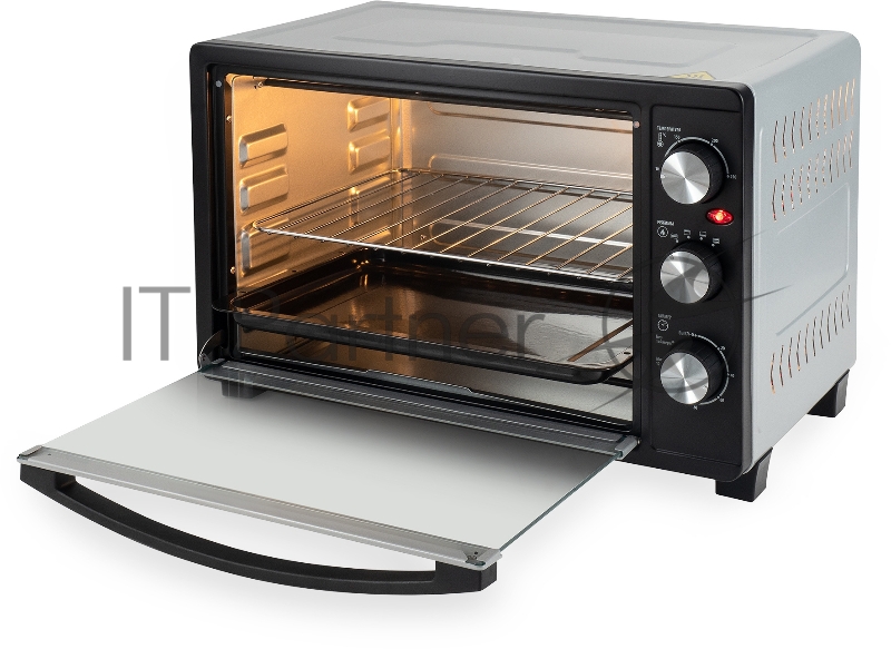 Мини-печь Hyundai MIO-HY074 30л. 1500Вт серебристый/черный