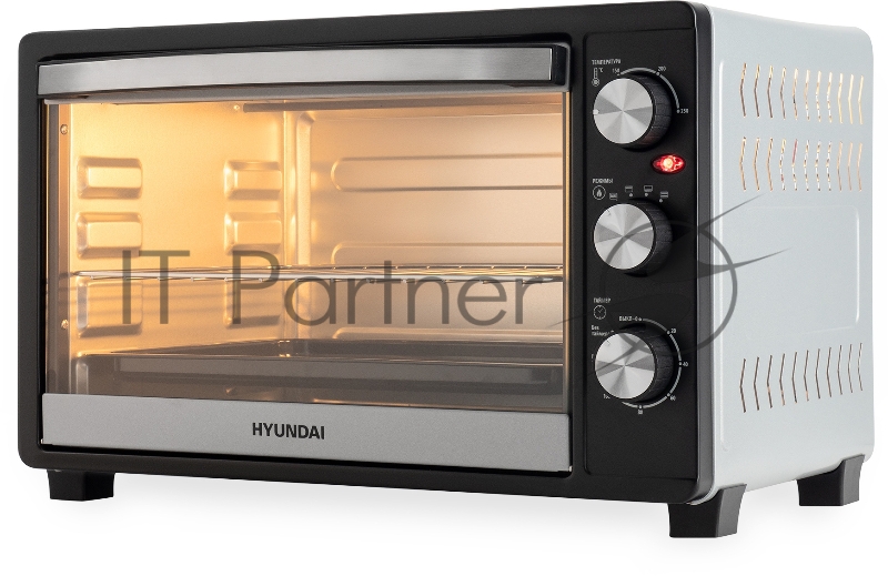 Мини-печь Hyundai MIO-HY074 30л. 1500Вт серебристый/черный