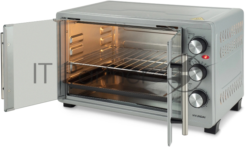 Мини-печь Hyundai MIO-HY077 30л. 1500Вт серебристый