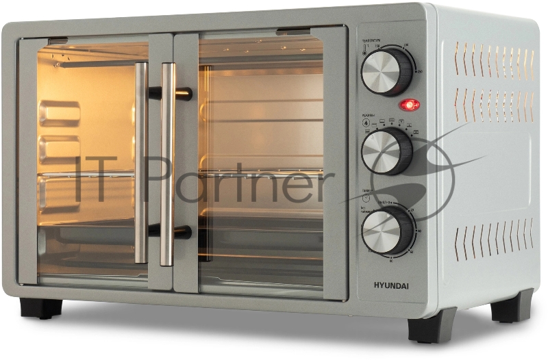 Мини-печь Hyundai MIO-HY077 30л. 1500Вт серебристый