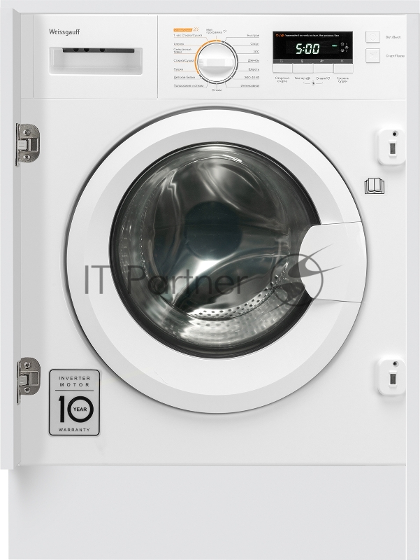 Стирально-сушильная машина Weissgauff WMDI 6148D (404317) белый, фронтальная загрузка 8 кг, 1400 об/мин, класс:A