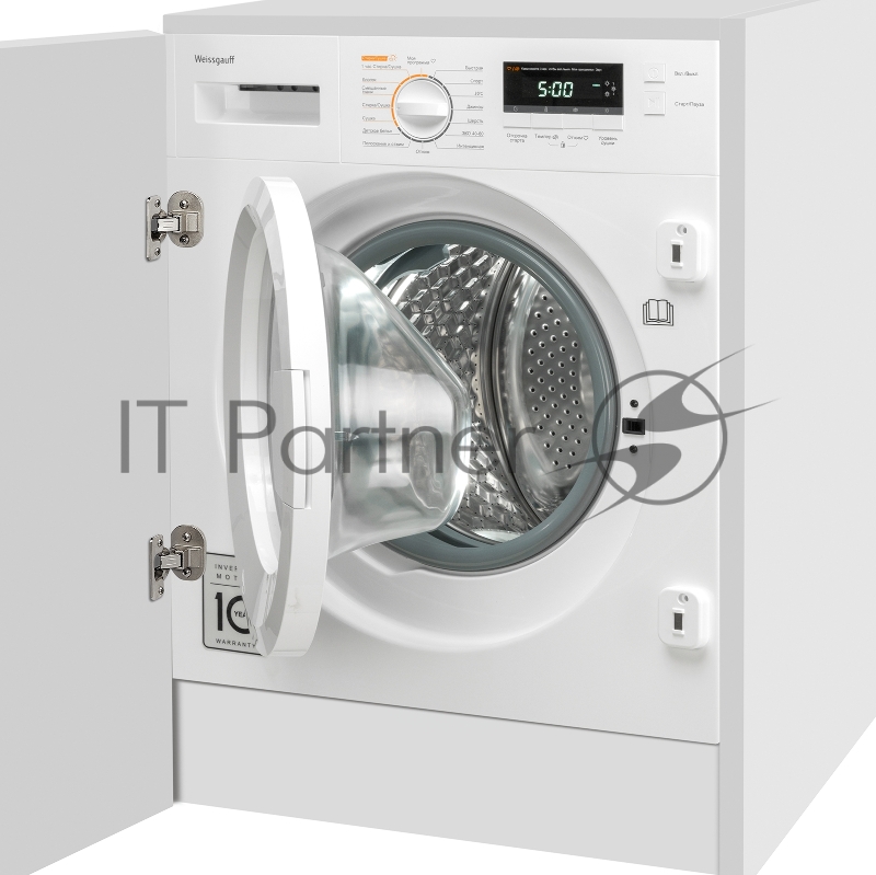 Стирально-сушильная машина Weissgauff WMDI 6148D (404317) белый, фронтальная загрузка 8 кг, 1400 об/мин, класс:A