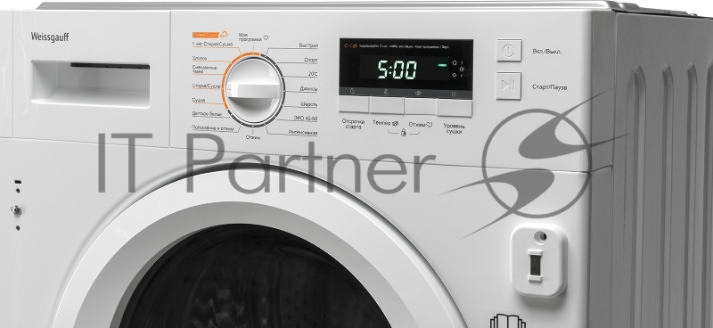 Стирально-сушильная машина Weissgauff WMDI 6148D (404317) белый, фронтальная загрузка 8 кг, 1400 об/мин, класс:A