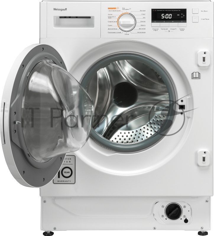 Стирально-сушильная машина Weissgauff WMDI 6148D (404317) белый, фронтальная загрузка 8 кг, 1400 об/мин, класс:A