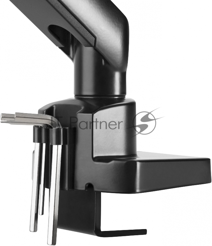 Кронштейн для мониторов Ultramounts UM709 черный 17-32 макс.8кг крепление к столешнице поворот и наклон