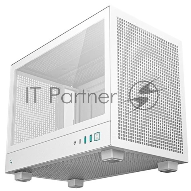 Корпус Deepcool CH160 WH без БП, боковое окно (закаленное стекло), белый, MINI-ITX
