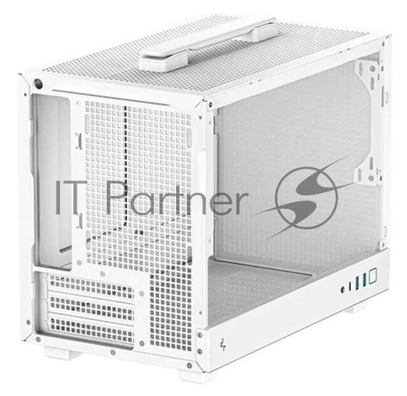 Корпус Deepcool CH160 WH без БП, боковое окно (закаленное стекло), белый, MINI-ITX