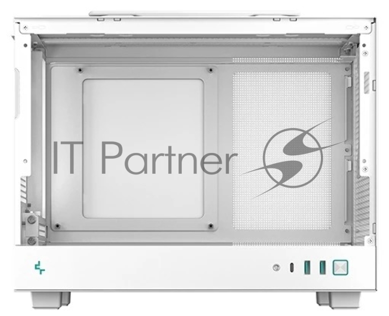 Корпус Deepcool CH160 WH без БП, боковое окно (закаленное стекло), белый, MINI-ITX