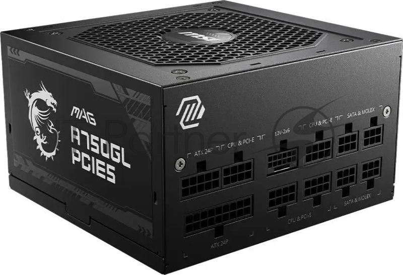 Блок питания MSI ATX 750W MAG A750GL PCIE5 Gen.5 80+ gold (20+4pin) APFC 120mm fan 8xSATA Cab Manag RTL