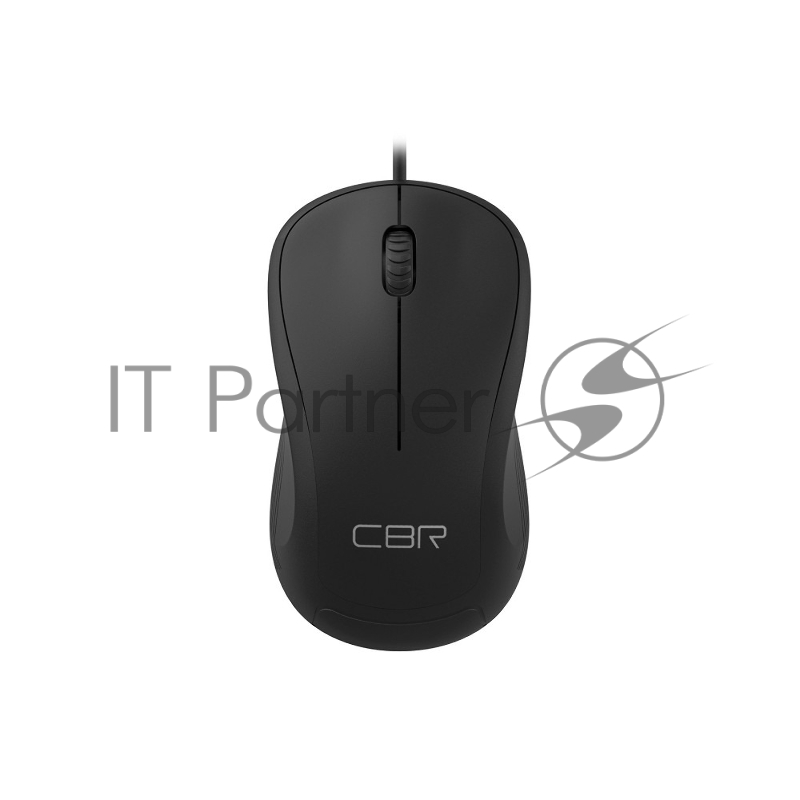 Мышь CBR CM 108 черный USB, офисн., 1000dpi, 3 кн., 1.8 м, резиновое колесо прокрутки