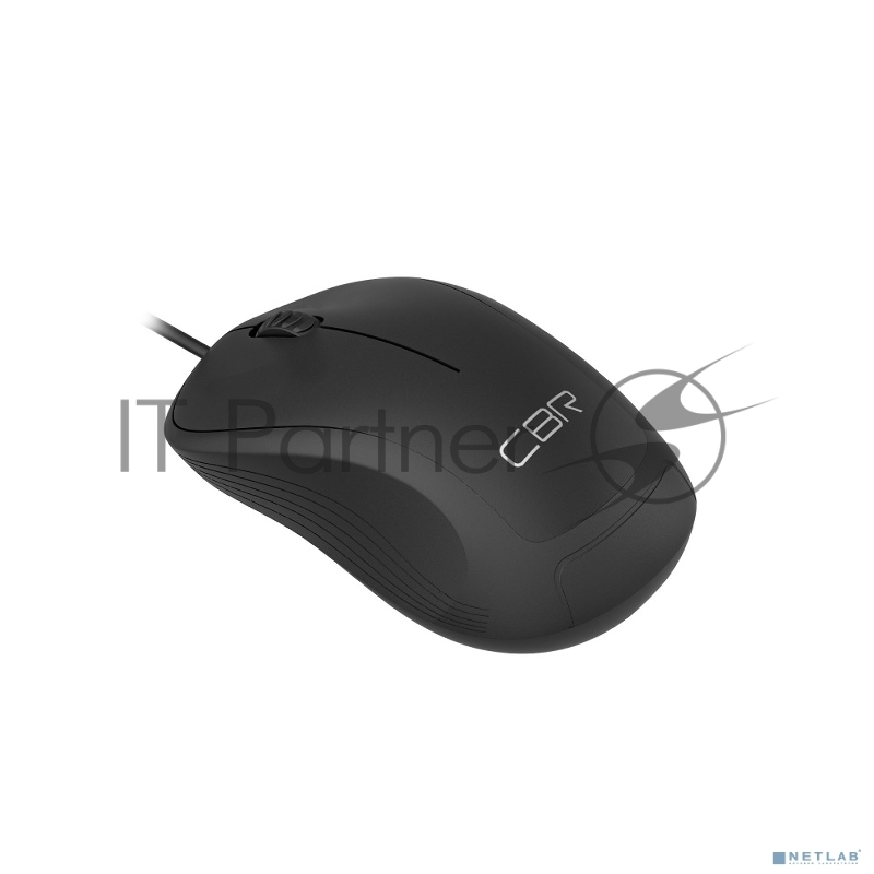 Мышь CBR CM 108 черный USB, офисн., 1000dpi, 3 кн., 1.8 м, резиновое колесо прокрутки