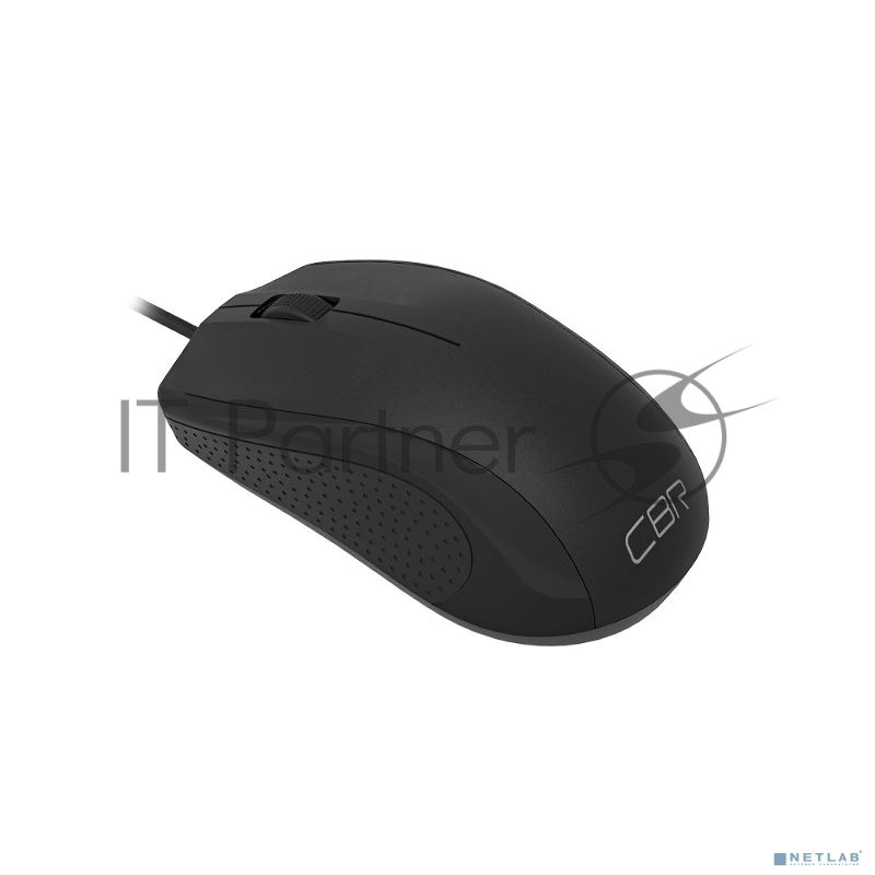 Мышь CBR CM 107 черный USB, офисн., 1000dpi, 3 кн., 1.8 м