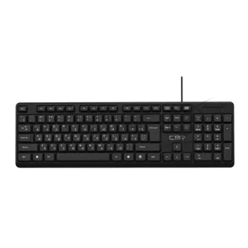 Клавиатура CBR KB 111 Carbon USB, 104 кл., офисн., 1,5 м, поверхность под карбон