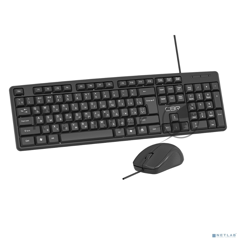 Комплект клавиатура + мышь CBR KB SET 709, USB. Клавиатура: 104 кл., офисн., 1,5 м. Мышь: 1000 dpi, 3 кн., 1,5 м