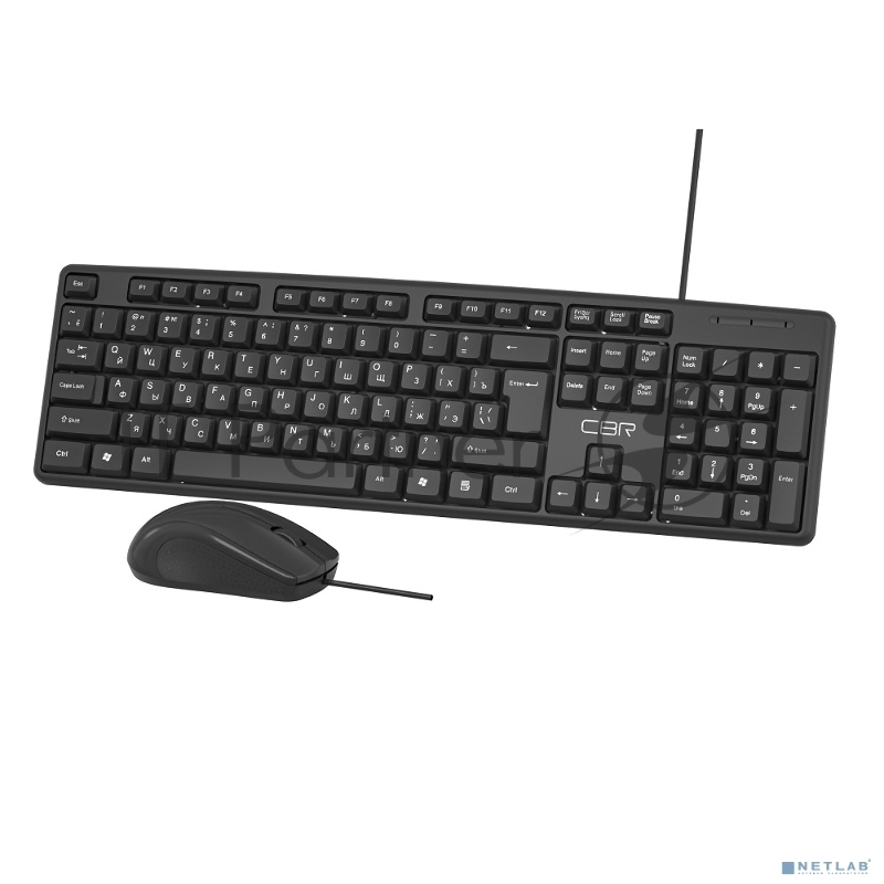 Комплект клавиатура + мышь CBR KB SET 709, USB. Клавиатура: 104 кл., офисн., 1,5 м. Мышь: 1000 dpi, 3 кн., 1,5 м
