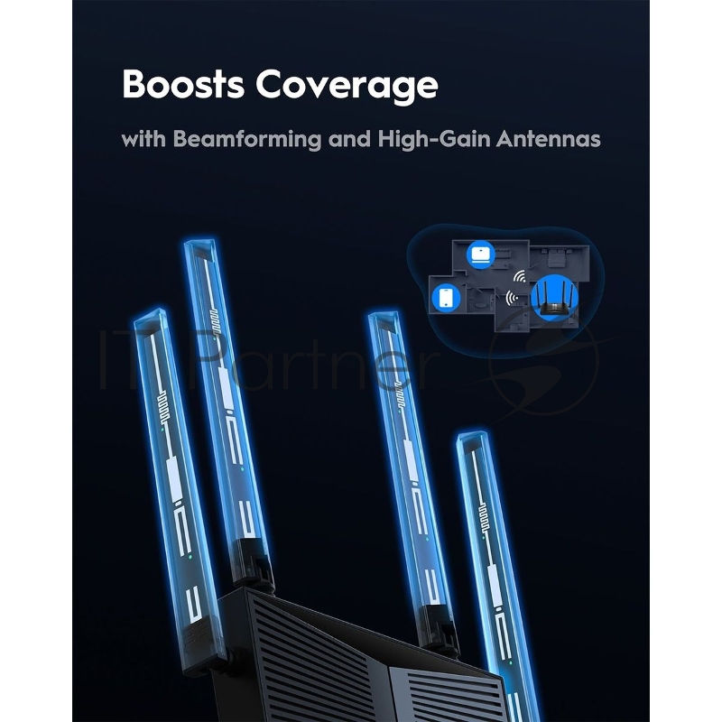 Маршрутизатор Cudy BE3600 Gigabit Dual Band Wi-Fi 7 Mesh Router, Chipset Broadcom, 802.11be/ax/ac/a/b/g/n, 2882Mbps at 5GHz + 688Mbps at 2.4GHz, 5 x 10/100/1000Mbps Ports, 4 x 5dBi fixed antennas, WiFi router/AP/ Repeater/WISP Mode, PPTP/L2TP/OpenVPN