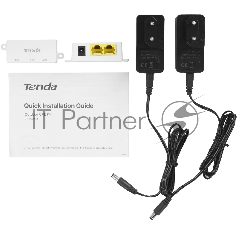 Наружная точка доступа Tenda OS3 (2-pack) (комплект 2 шт), 5 ГГц, до 867 Мбит/с, внешняя антенна 1x12dBi, IP65, PoE