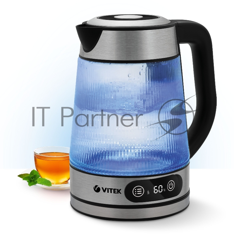 Чайник электрический Vitek VT-8825 1.8л. 2200Вт прозрачный корпус: стекло
