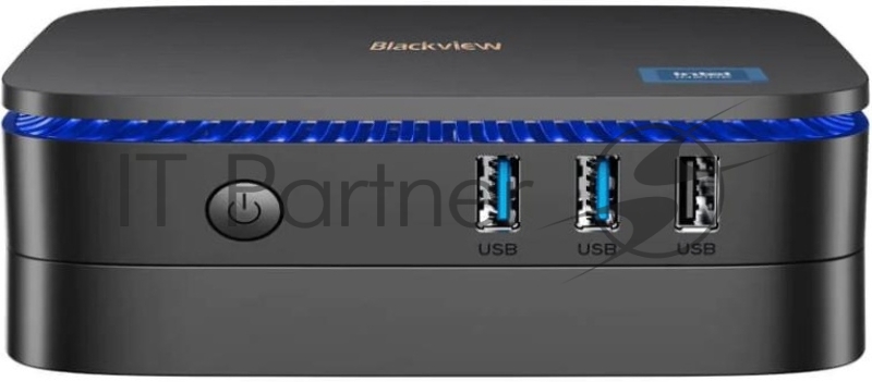 Мини ПК Blackview MP60 (Intel N5095) 16+1TB, 512GB, WIFI a/b/g/n/ac, Bluetooth 4.2, Win11 Pro, USB3.0, HDMI 1.4b Type A *2, RJ45*1, 5.5/2.1mm DC Jack *1, 3.5mm Phone Jack*1, Colour: Black