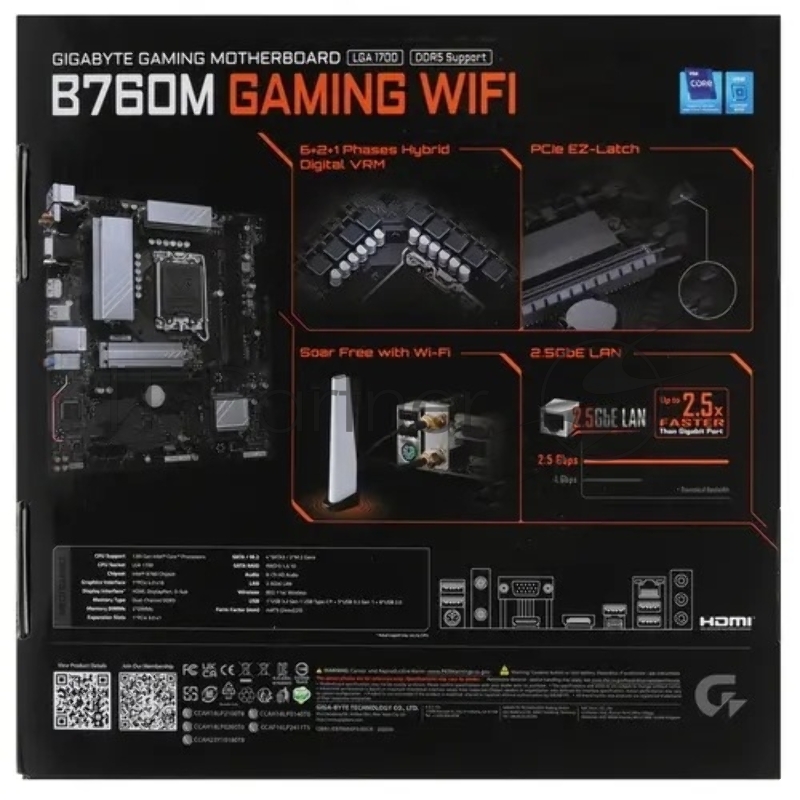 Материнская плата Gigabyte B760M GAMING WIFI, RTL