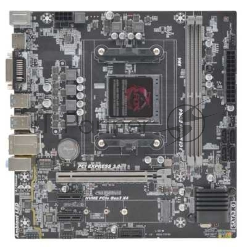 Материнская плата AFOX AMD B450 AM4, 2xDDR4(32GB), 1xPCIe 3.0x16, 2xPCIe x1, 1xHDMI, 1xD-Sub, 1xLAN(1GbE), 4xSATA, 1xM.2, 2xUSB 3.0, 4xUSB 2.0, mATX