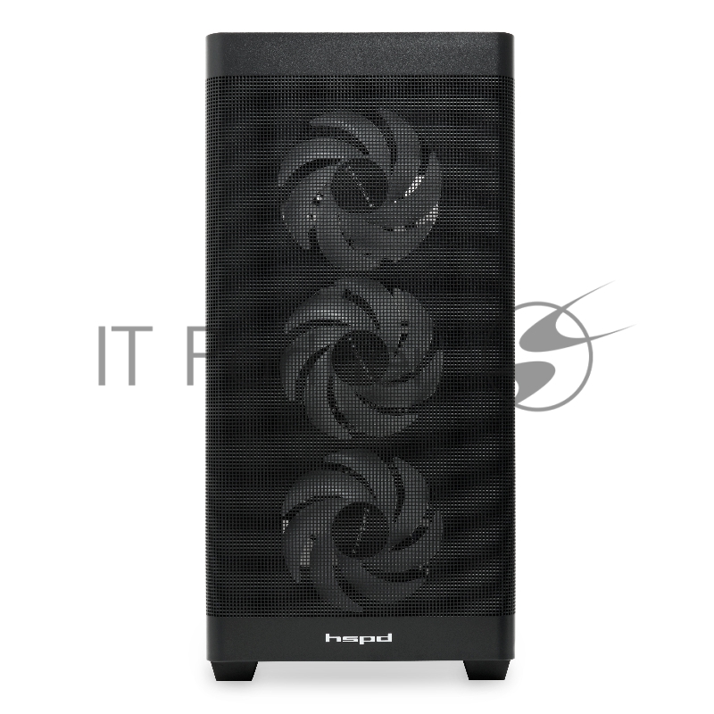 Корпус без блока питания/ HSPD M740, Mesh Mid Tower, Black, TG, 0.6 SPCC, 4x120mm ARGB E-ATX, ATX, mATX, mITX 170/400/200mm 4x2.5, 2x3.5, 7xPCI 1xUSB-A 3.0, 1xUSB-C 3.0 460x218x450mm