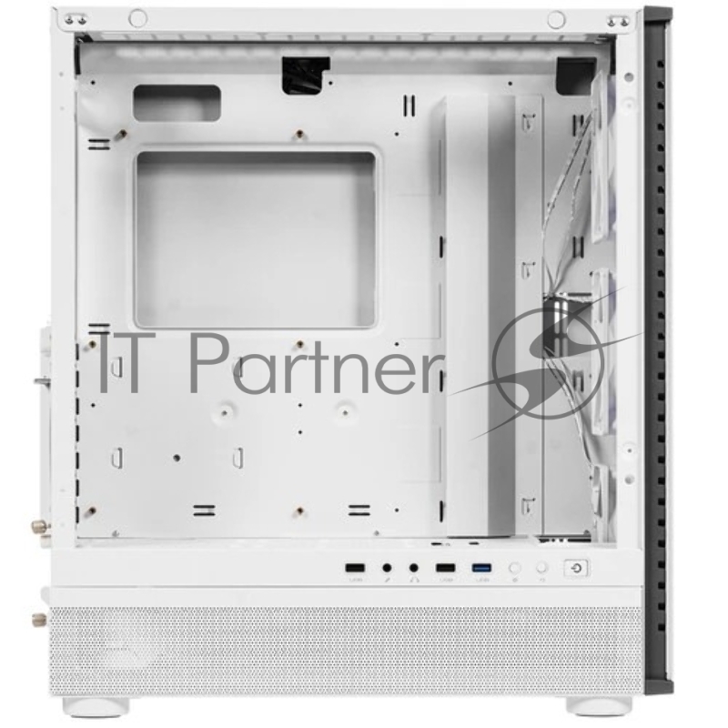 Корпус без блока питания/ PCCooler ME200 MESH WH, Mesh Full Tower, White, TG, SPCC, 3x120mm ARGB E-ATX, ATX, mATX, mITX 180/380/220mm 4x2.5, 2x3.5, 7+3xPCI 1xUSB-A 3.0, 2xUSB-A 2.0 432x225x495mm