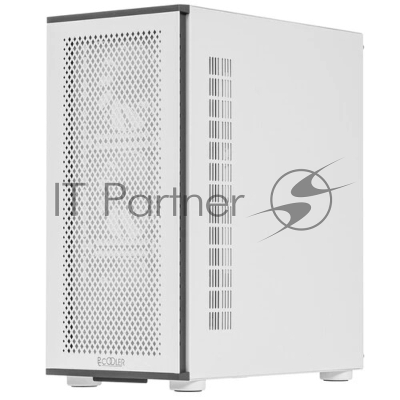Корпус без блока питания/ PCCooler ME200 MESH WH, Mesh Full Tower, White, TG, SPCC, 3x120mm ARGB E-ATX, ATX, mATX, mITX 180/380/220mm 4x2.5, 2x3.5, 7+3xPCI 1xUSB-A 3.0, 2xUSB-A 2.0 432x225x495mm