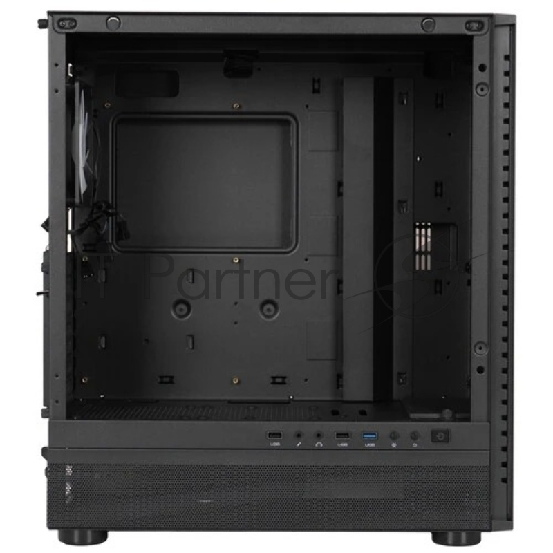 Корпус без блока питания/ PCCooler IE200 BK, Tempered Glass Full Tower, Black, TG, SPCC, 1x120mm ARGB E-ATX, ATX, mATX, mITX 180/380/220mm 4x2.5, 2x3.5, 7+3xPCI 1xUSB-A 3.0, 2xUSB-A 2.0 432x225x495mm