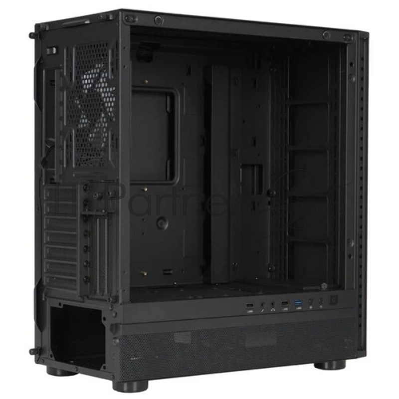 Корпус без блока питания/ PCCooler IE200 BK, Tempered Glass Full Tower, Black, TG, SPCC, 1x120mm ARGB E-ATX, ATX, mATX, mITX 180/380/220mm 4x2.5, 2x3.5, 7+3xPCI 1xUSB-A 3.0, 2xUSB-A 2.0 432x225x495mm
