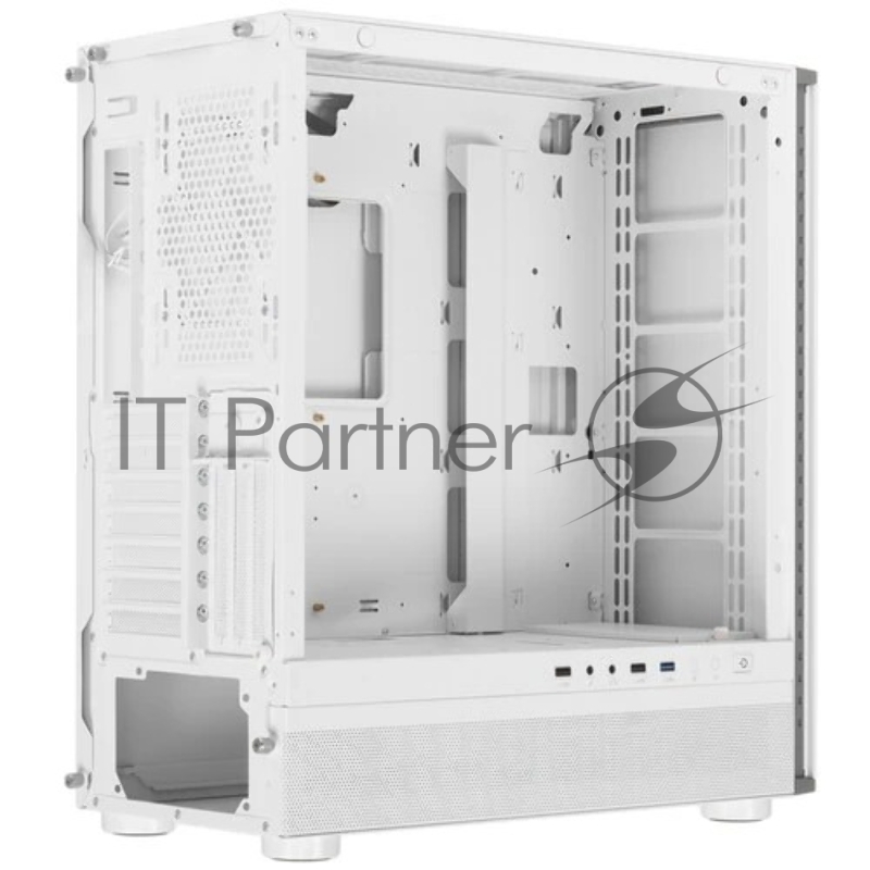 Корпус без блока питания/ PCCooler IE200 WH, Tempered Glass Full Tower, White, TG, SPCC, 1x120mm ARGB E-ATX, ATX, mATX, mITX 180/380/220mm 4x2.5, 2x3.5, 7+3xPCI 1xUSB-A 3.0, 2xUSB-A 2.0 432x225x495mm