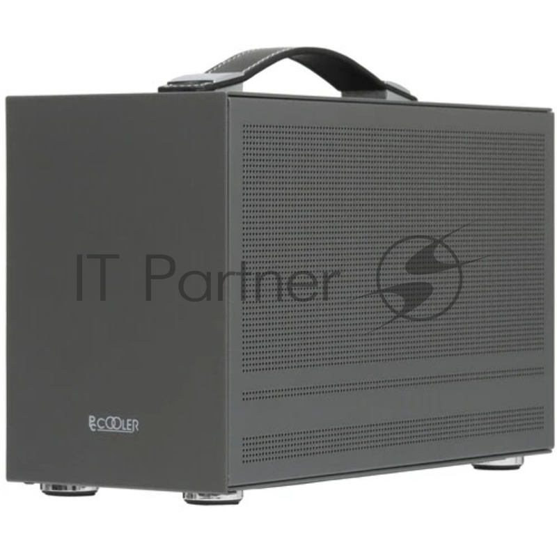 Корпус без блока питания/ PCCooler I100 PRO MESH GY, Mesh Compact, Grey, SPCC, no fans ITX 60/300/SFX PSU support 1x2.5, 1x3.5, 2xPCI 1xUSB-C 3.1 308x128x190mm