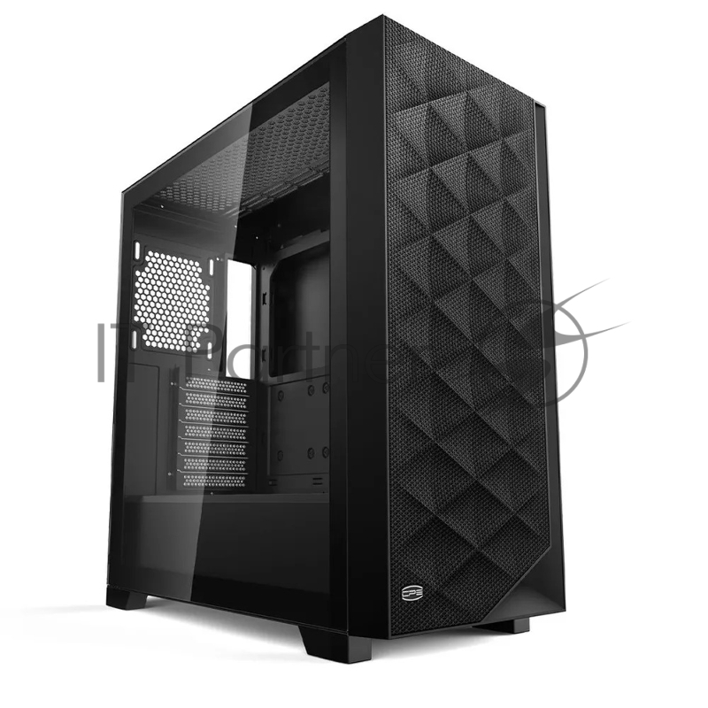 Корпус без блока питания/ PCCOOLER C3D510 BK, Mesh Mid Tower, Black, TG, 0.7 SPCC, no fans E-ATX, ATX, mATX, mITX 170/390/205mm 2x2.5, 2x3.5, 7xPCI 2xUSB-A 3.0 455x220x491mm