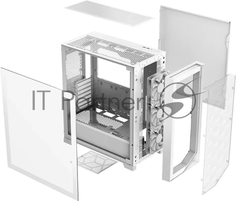 Корпус PcCooler C3D510 WH ARGB белый без БП ATX 3x120mm 2xUSB3.0 1xUSB3.1 audio bott PSU