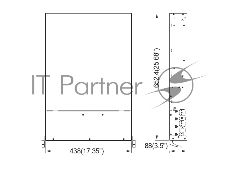 Серверный корпус/ 2U rackmount, EATX, ATX, Micro-ATX and Mini-ITX mb, 8*3.5 HS SAS/SATA, 12G BP, w/ RPSU 1200w, no rails