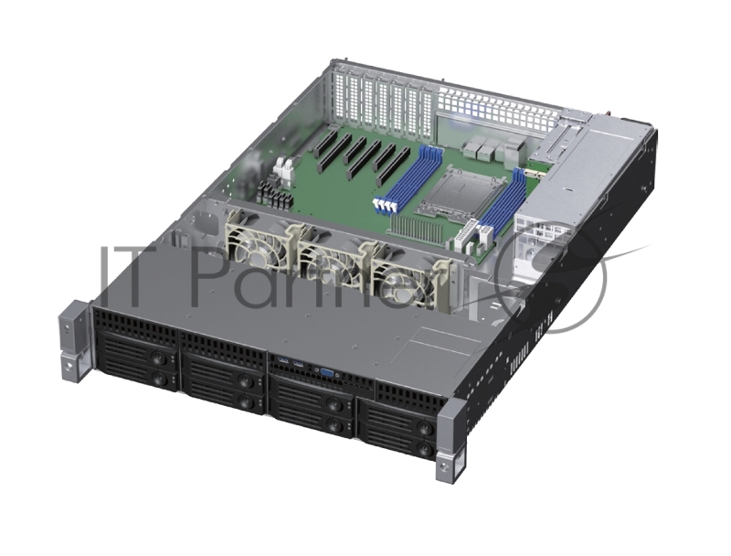 Серверный корпус/ 2U rackmount, EATX, ATX, Micro-ATX and Mini-ITX mb, 8*3.5 HS SAS/SATA, 12G BP, w/ RPSU 1200w, no rails