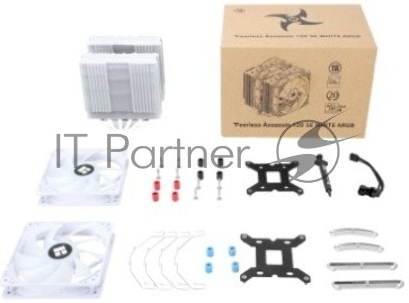 Кулер для процессора/ Thermalright Peerless Assassin 120 SE White ARGB (4-pin PWM, 155mm, Ni/CU, 6x6mm, ARGB, 2x120mm, 66.17CFM, 25.6dBA, 1550RPM, S: 1700, 1200, 115X, AM5, AM4)