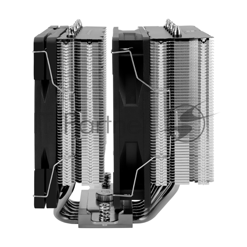 Кулер для процессора/ Thermalright Royal Knight 120 (4-pin PWM, 156mm, Ni/Cu, 6x6mm, 2x120mm, 80.45CFM/56.36CFM, 29.4dBA/28.4dBA, 2150RPM/1900RPM, S: 1200, 1700, 1851, 2011, 2066, 115X, AM4, AM5, black)