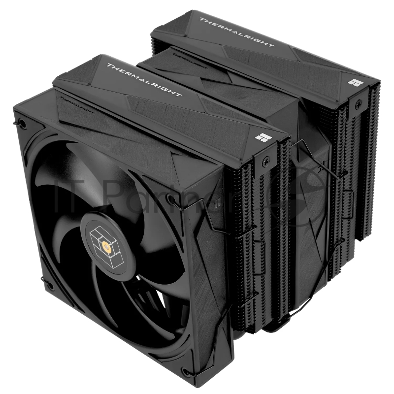 Кулер для процессора/ Thermalright Royal Pretor 130 Black (4-pin PWM, 158mm, Ni/Cu, 6x6mm, 1x120+1x130mm, 80.45CFM/81.88CFM, 29.4dBA/28.3dBA, 2150PM/1750RPM, S: 1200, 1700, 1851, 2011, 2066, 115X, AM4, AM5, black)