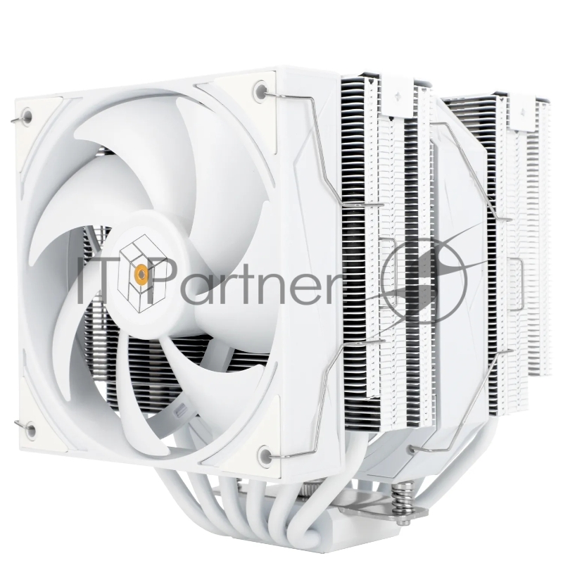 Кулер для процессора/ Thermalright Royal Pretor 130 White (4-pin PWM, 158mm, Ni/Cu, 6x6mm, 1x120+1x130mm, 80.45CFM/81.88CFM, 29.4dBA/28.3dBA, 2150PM/1750RPM, S: 1200, 1700, 1851, 2011, 2066, 115X, AM4, AM5, white)