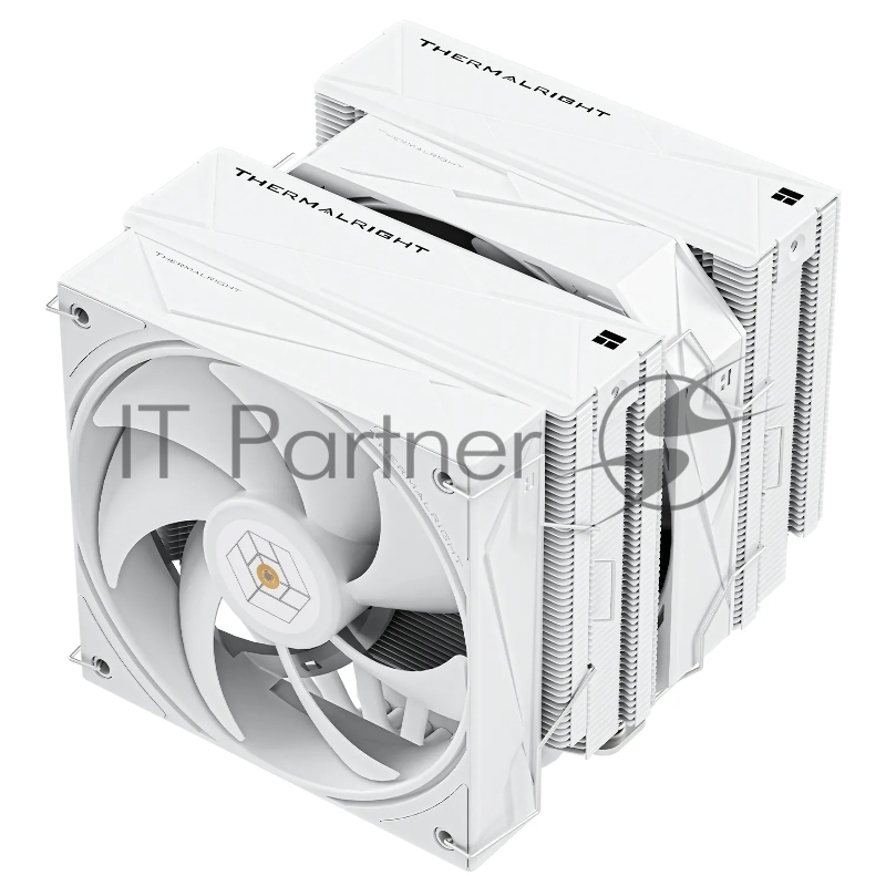 Кулер для процессора/ Thermalright Royal Pretor 130 White (4-pin PWM, 158mm, Ni/Cu, 6x6mm, 1x120+1x130mm, 80.45CFM/81.88CFM, 29.4dBA/28.3dBA, 2150PM/1750RPM, S: 1200, 1700, 1851, 2011, 2066, 115X, AM4, AM5, white)