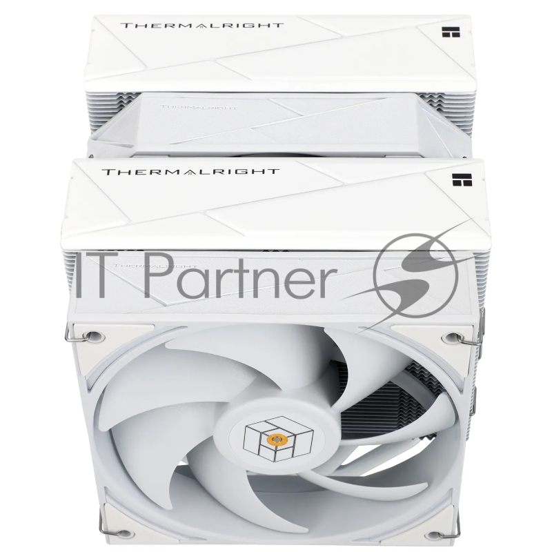Кулер для процессора/ Thermalright Royal Pretor 130 White (4-pin PWM, 158mm, Ni/Cu, 6x6mm, 1x120+1x130mm, 80.45CFM/81.88CFM, 29.4dBA/28.3dBA, 2150PM/1750RPM, S: 1200, 1700, 1851, 2011, 2066, 115X, AM4, AM5, white)
