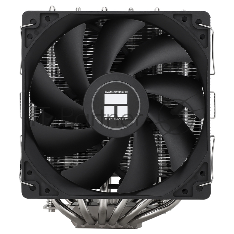 Кулер для процессора/ Thermalright Peerless Assassin 120 SE Black (4-pin PWM, 155mm, Ni/Cu, 6x6mm, 2x120mm, 66.17CFM, 25.6dBA, 1550RPM, S: 1200, 1700, 1851, 115X, AM4, AM5, silver, black)