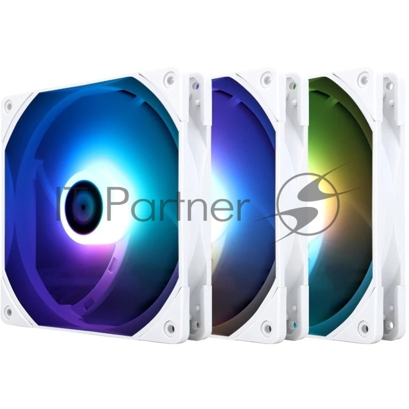 Кулер для корпуса/ Thermalright TL-C14W-Sx3 (140x140x26mm, 4-pin PWM, ARGB, 74.3CFM, 26.6dBA, 1500RPM, White)