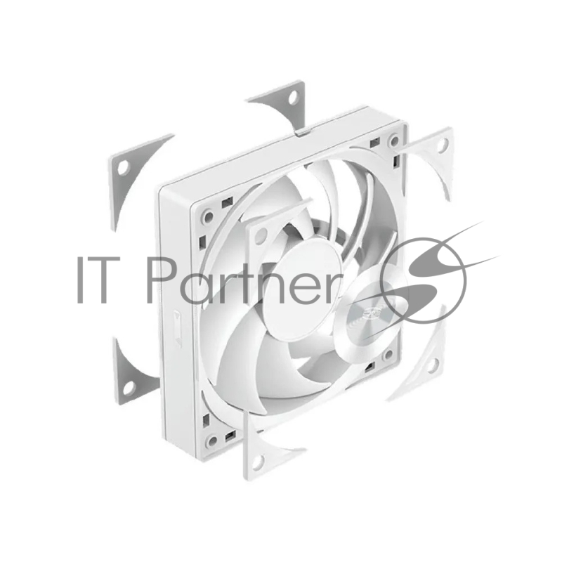 Кулер для ПК/ PCCooler F5R120 WH 3IN1 (120x120x25mm, 4-pin PWM, 46CFM, 26.88dBA, 1800RPM, White, 3pcs)