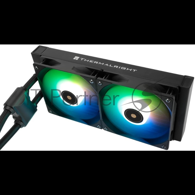 Водяное охлаждение для процессора/ Thermalright Frozen Notte 240 Black Argb V2 (240mm, Black, ARGB/ Fans: 2x120mm, 72.37CFM, 27.7dBA, 2000RPM/ Pump height 54mm, 28dBA, 5300RPM, Rad thickness 27mm/ S: 1200, 1700, 1851, 2011, 2066, 115X, AM2, AM2+, AM3