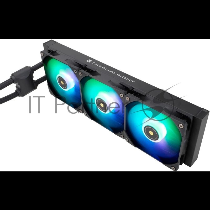 Водяное охлаждение для процессора/ Thermalright Frozen Notte 360 Black Argb V2 (360mm, Black, ARGB/ Fans: 3x120mm, 72.37CFM, 27.7dBA, 2000RPM/ Pump height 54mm, 28dBA, 5300RPM, Rad thickness 27mm/ S: 1200, 1700, 1851, 2011, 2066, 115X, AM2, AM2+, AM3