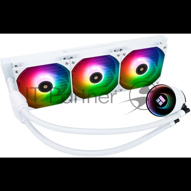 Водяное охлаждение для процессора/ Thermalright Frozen Notte 360 White Argb V2 (360mm, White, ARGB/ Fans: 3x120mm, 72.37CFM, 27.7dBA, 2000RPM/ Pump height 54mm, 28dBA, 5300RPM, Rad thickness 27mm/ S: 1200, 1700, 1851, 2011, 2066, 115X, AM2, AM2+, AM3