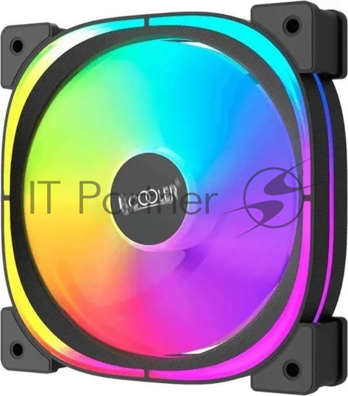 Вентилятор для корпуса PcCooler EF120 ARGB 120х120x25 черный 4-pin 25.7дБ (F3-L120BKAM1-GL) Ret