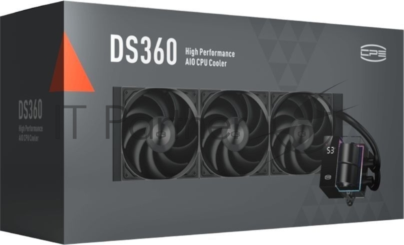 Система водяного охлаждения PcCooler DS360 BK Soc-AM5/AM4/1200/1700/1851 черный 4-pin Al LCD 300W Ret (DS360-BKNWXX-GL)